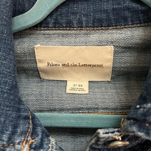 Anthropologie Pilcro Jean jacket with leather detail size XS - Picture 3 of 6